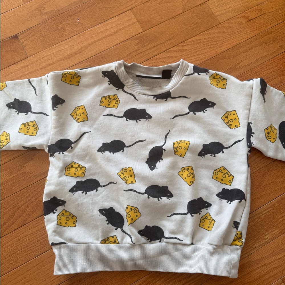 Rat and Cheese Patterned Sweatshirt